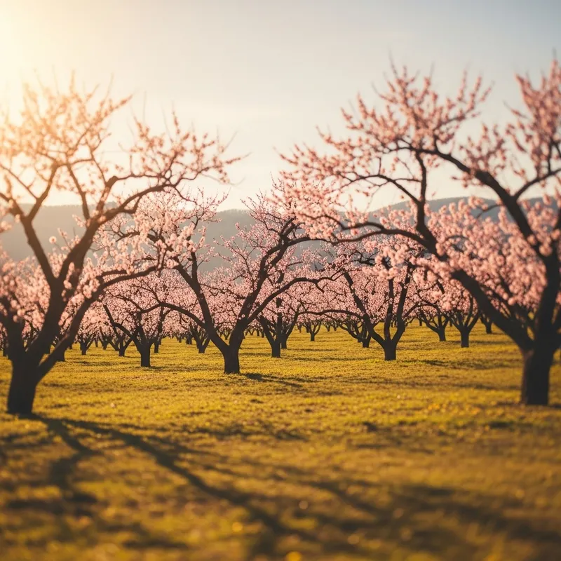 Enchanting Apricot Tree Gardens: Serene Miniature Wonderland