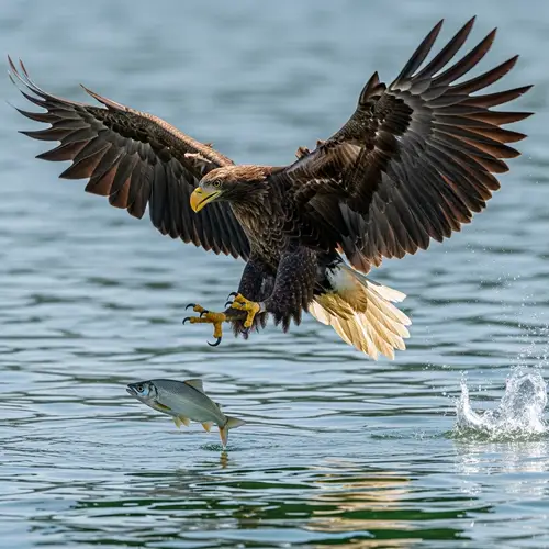 Majestic Eagle Hunting Fish | Nature Scene