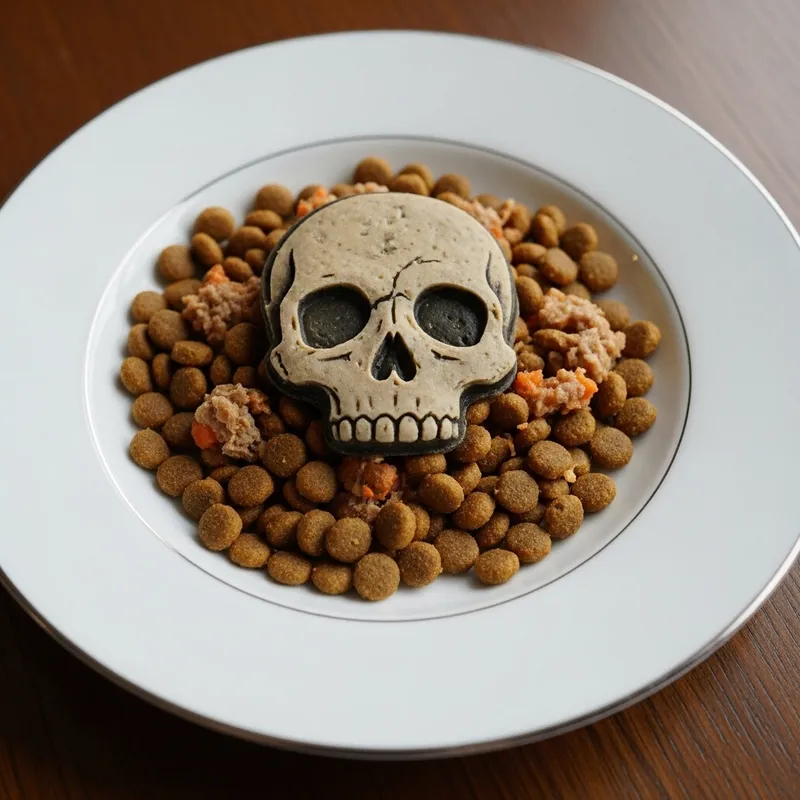Skull Symbol Dog Food Plate - Canine Nutrition