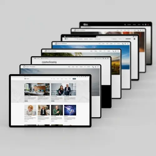 Layered Website Array | Depth & Perspective Display