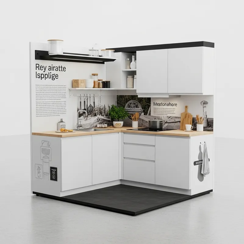 Attractive Kitchen Module in Your Floor Space with Product Info