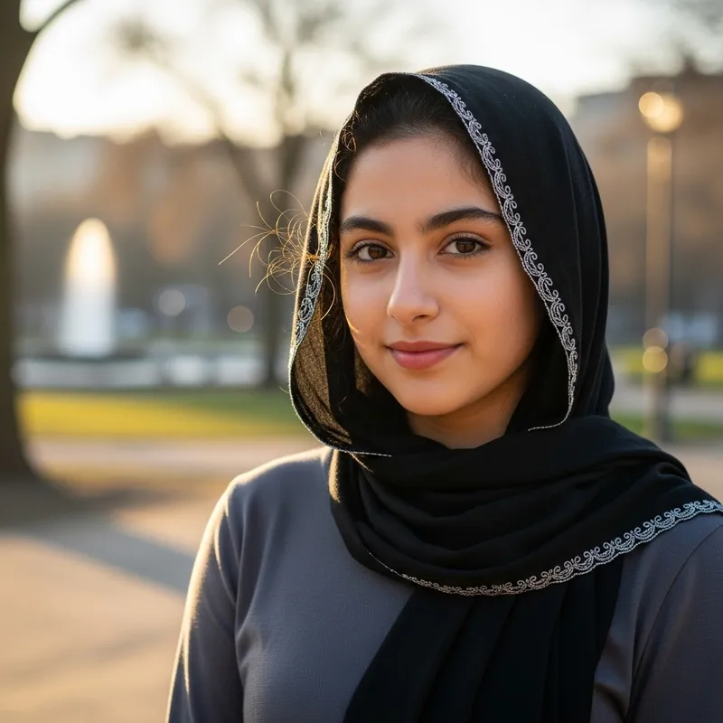 Woman in Black Hijab: Elegant Hijab Fashion