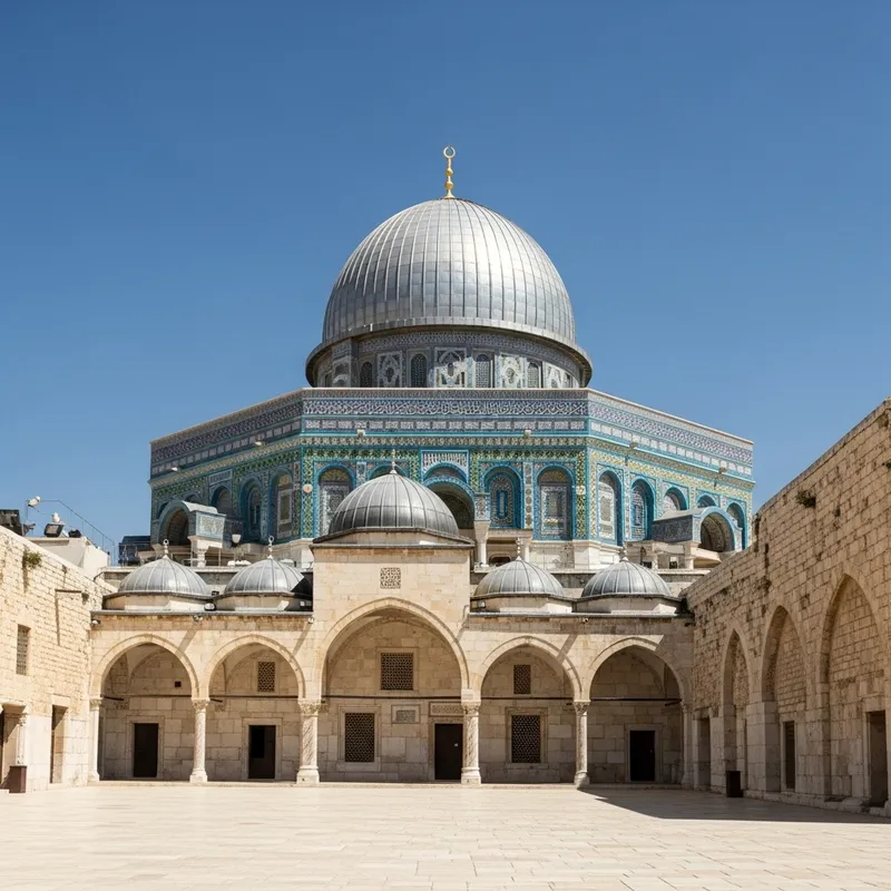 Al-Aqsa Mosque: Blue Sky Serenity