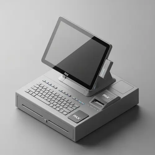 PAX A35 POS System Isometric View