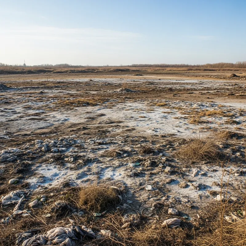 Land Degradation, Pollution, and Plant Life Impact in 16-9 Landscape