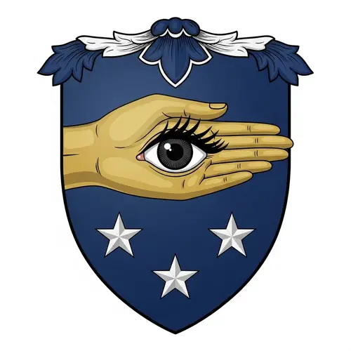 Detailed Escutcheon Family Shield with Acutus Serpentine Edge