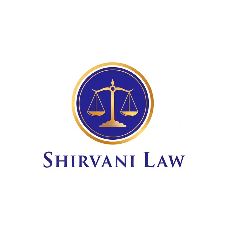 Shirvani Law Logo | Professional Legal Insignia in Royal Blue & Gold