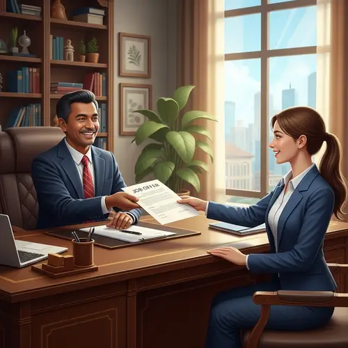 Luxury Job Offer in Urban Corporate Setting