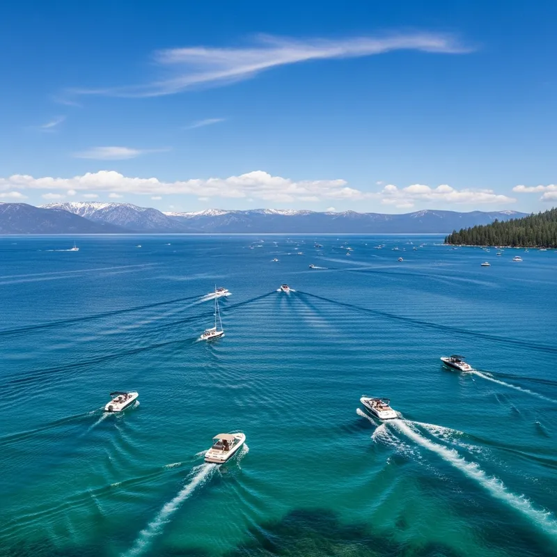 Asymmetrical Balance of Lake Tahoe: Boats & Beauty Asymmetrical Balance of Lake Tahoe: Boats & Beauty
