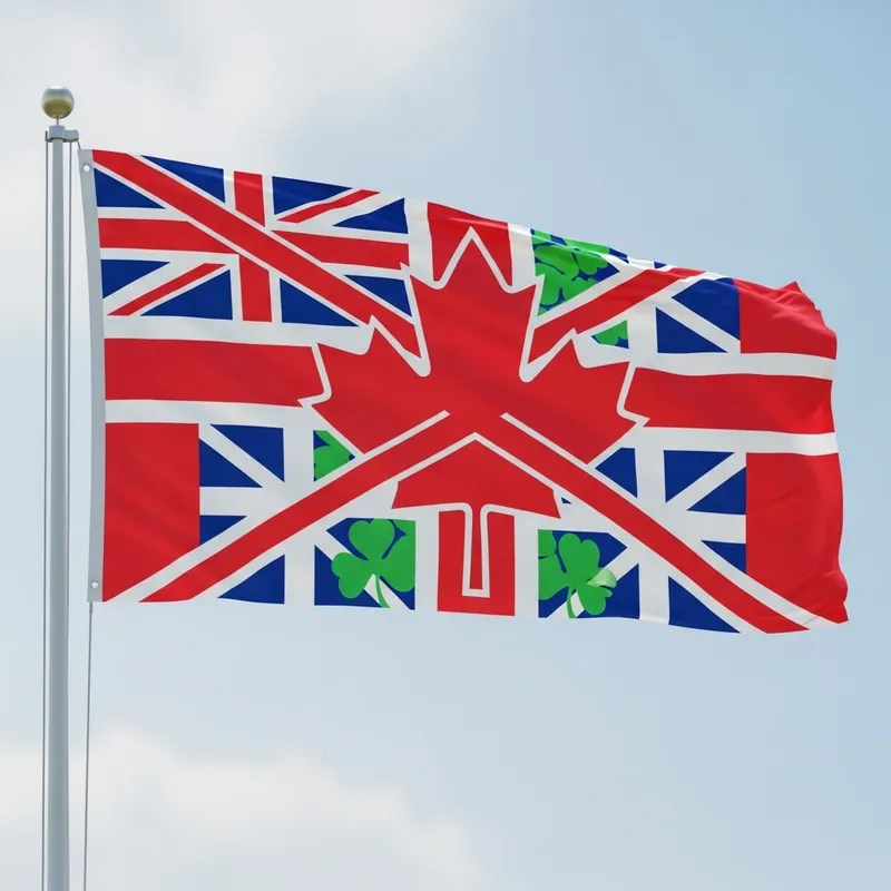 UK Canada Flag Design Fusion