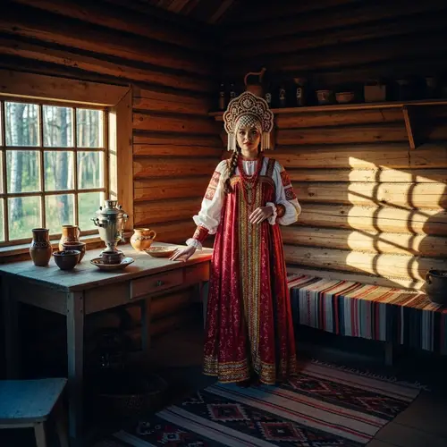 Russian Style Fashion Photo in the Wood | Kodak Vision3 500