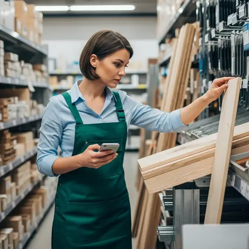 Professional Material Purchaser in Hardware Store | Expert Comparing Wood, Metal, Plastic