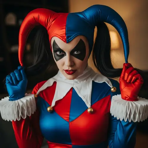 Eccentric Fashion Woman Embracing Comic Book Character Vibes