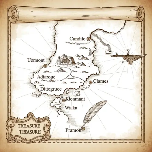 Vintage Treasure Map - Adventure Awaits