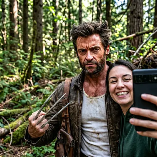 Epic Selfie with Wolverine: Hugh Jackman Captured