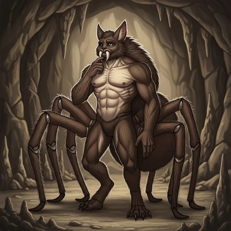 Muscular Furry Spider Creature