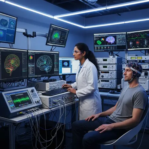 BCI Neuromodulation: Advanced Lab Scene with Scientist & Patient