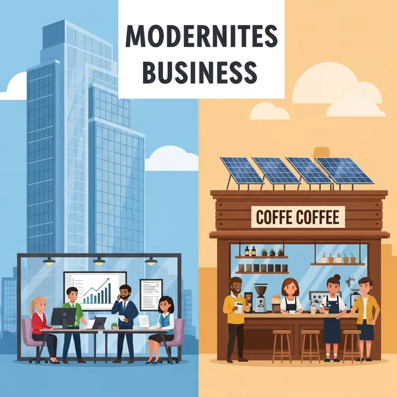 Modernized Businesses and Trendy Coffee Shops | Illustrative Representation