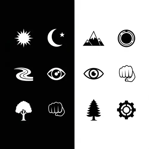 Minimalist Vector-Style Empire Flag | 8 Inner Powers Symbolized