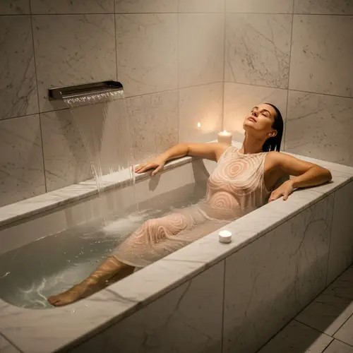 Tranquil Bathroom Ambiance with Water Sounds