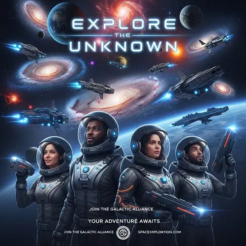 Space Explorer Recruitment Poster | Explore the Unknown