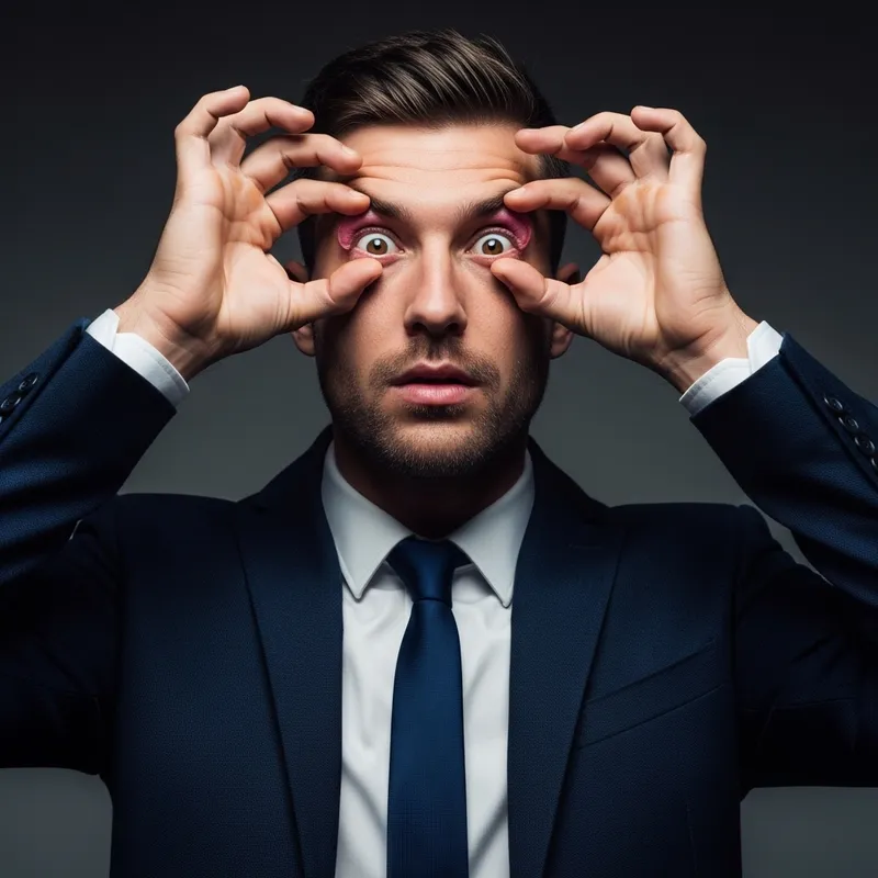 Handsome Man Flips Eyelids in Unusual Way