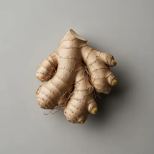 Organic Raw Ginger | Vibrant, Light Brown Skin | Neutral Background