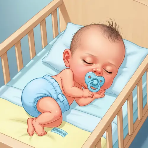 Animated Caricature of Experiment 151: Newborn Baby Sleeping in Crib