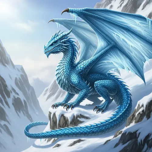 Majestic Ice Dragon Gordon | Stunning Details