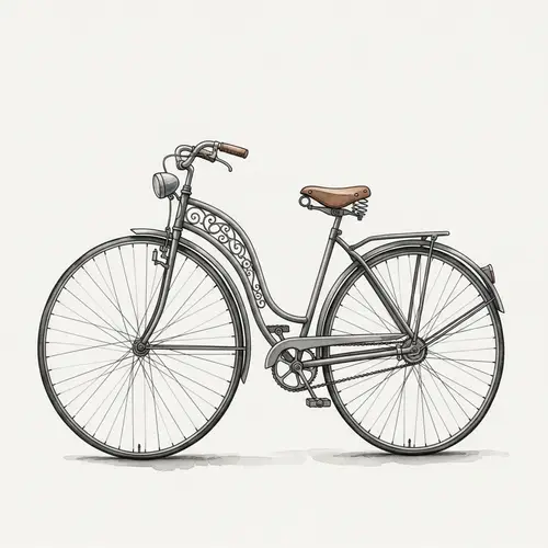 Vintage Bicycle Watercolor Painting | Unique Classic Artwork