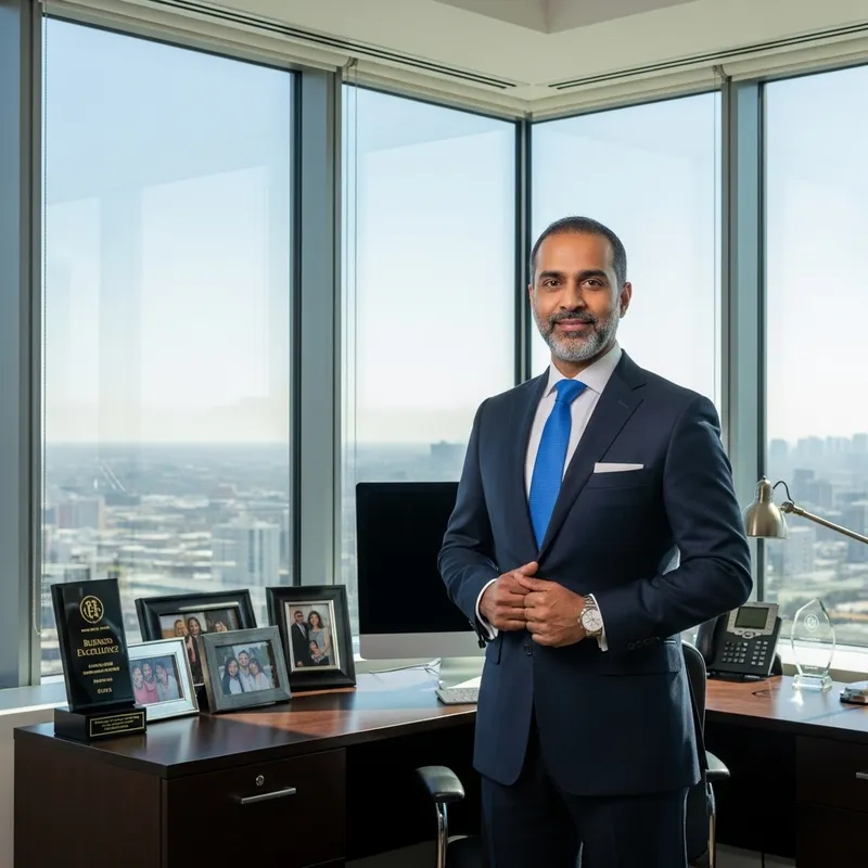 Successful South Asian Businessman in Stylish Office | Image of a Confident Man