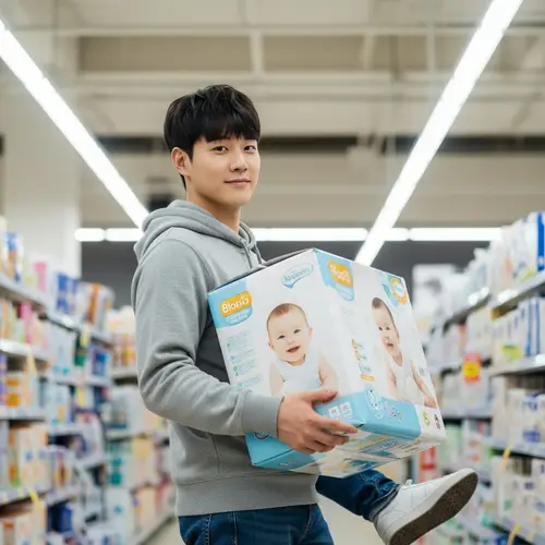 20-Year-Old Asian Boy with Diaper