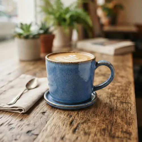 Blue Ceramic Coffee Mug - Stylish and Durable