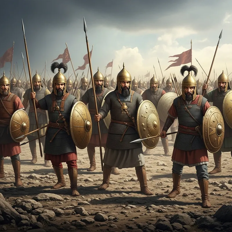 Achaemenid Army on the Battlefield: A Vivid Scene