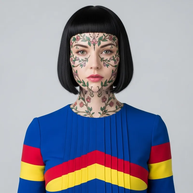 Snow White with Intricate Facial Tattoos - Fantasy Art Snow White with Intricate Facial Tattoos - Fantasy Art