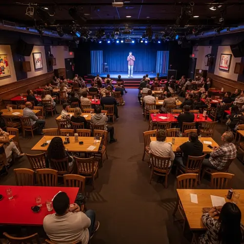 Vibrant Comedy Club Experience | Stand-Up Laughter & Anticipation