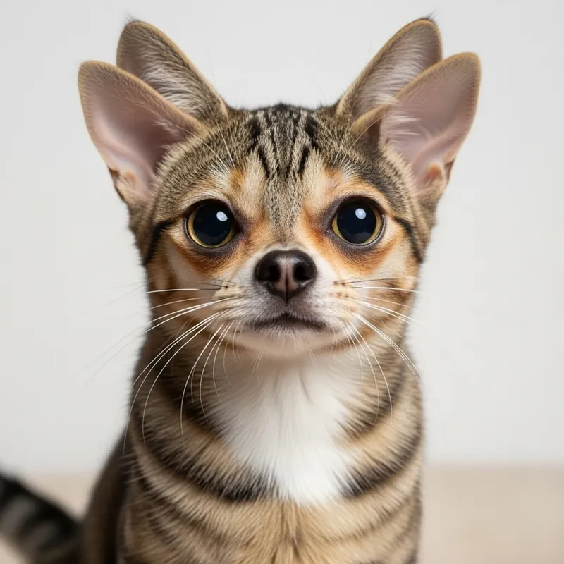 Chihuahua-Faced Cat | Whimsical Kitty Image Chihuahua-Faced Cat | Whimsical Kitty Image
