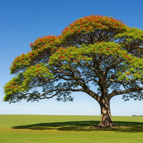 Majestic Tree in Lush Field | Tranquil Nature Scene
