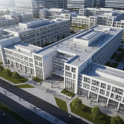 Futuristic Aerospace Company Office Building | Innovation & Progress