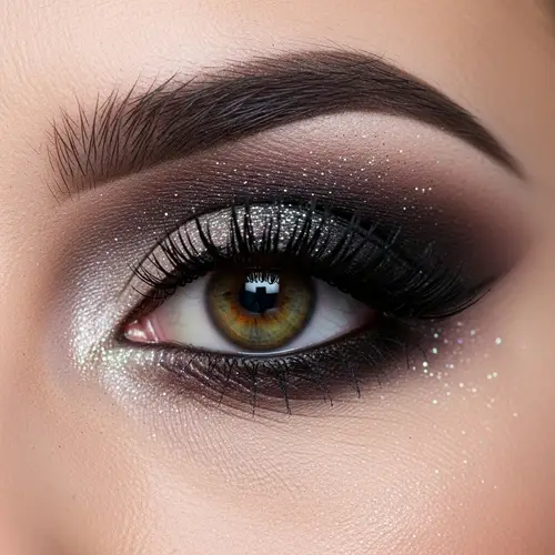 Stunning Smokey Eye Makeup Look | Dark Eyeshadow with Glitter