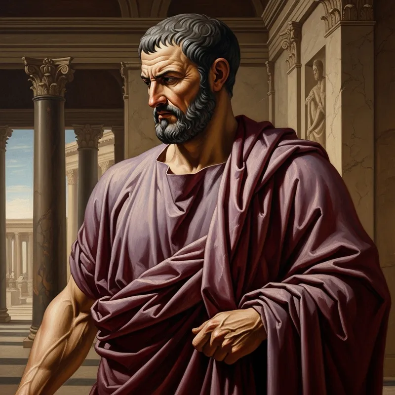 Stoic Cato the Younger Roman Oil Painting