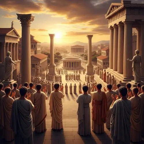 Surreal Roman & Greek Empire Revelation | Amber Sunset View