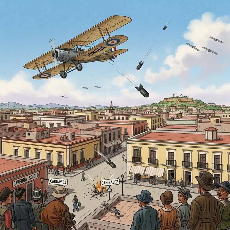 First Aerial Bombing in America: Mazatlán, Mexico 1914 - Historical Scene from Mexican Revolution