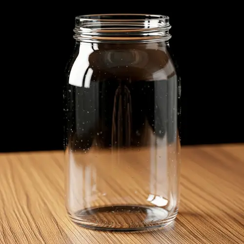 Detailed Jar Drawing on Wooden Table