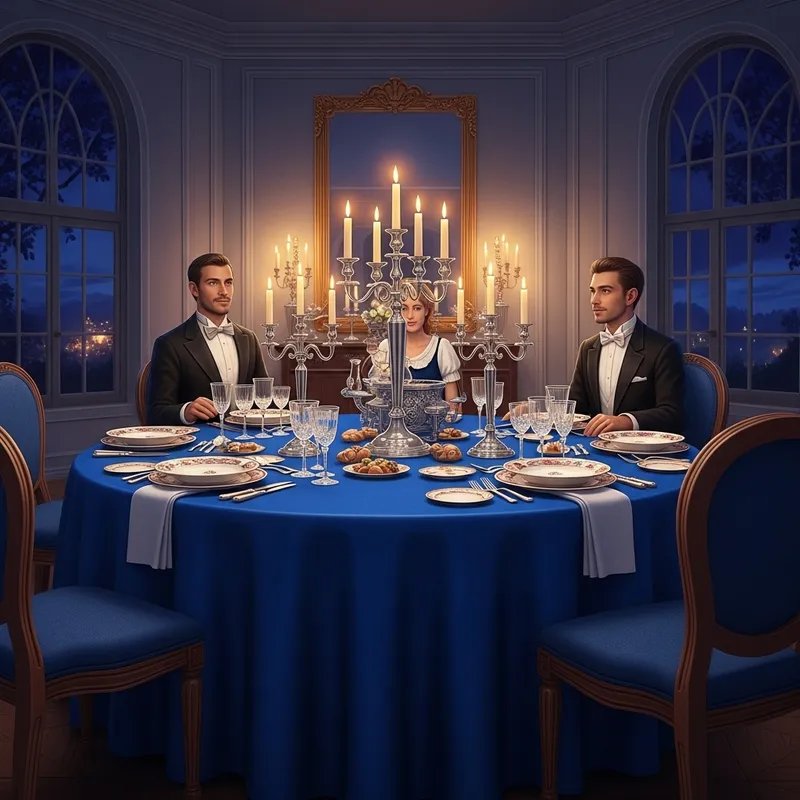 Elegant Formal Evening Setting with Candlelight