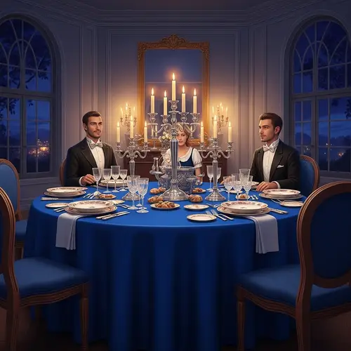 Elegant Formal Evening Setting with Candlelight