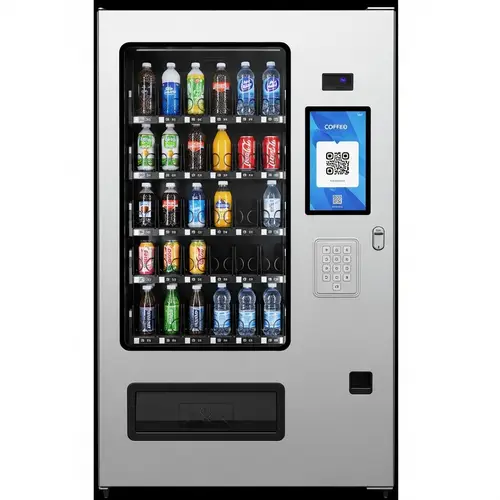 Innovative Modern Vending Machine with QR Scanning Capabilities