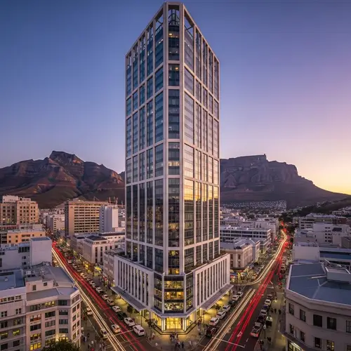 Impressive Highrise Building in Cape Town | Sunset Glow & Table Mountain View