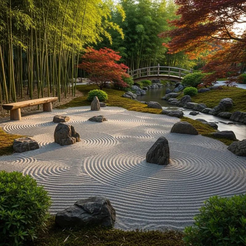 Serene Zen Garden: Tranquility and Harmony