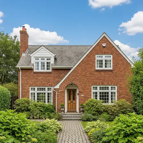 Charming Suburban House with Red Brick Exterior